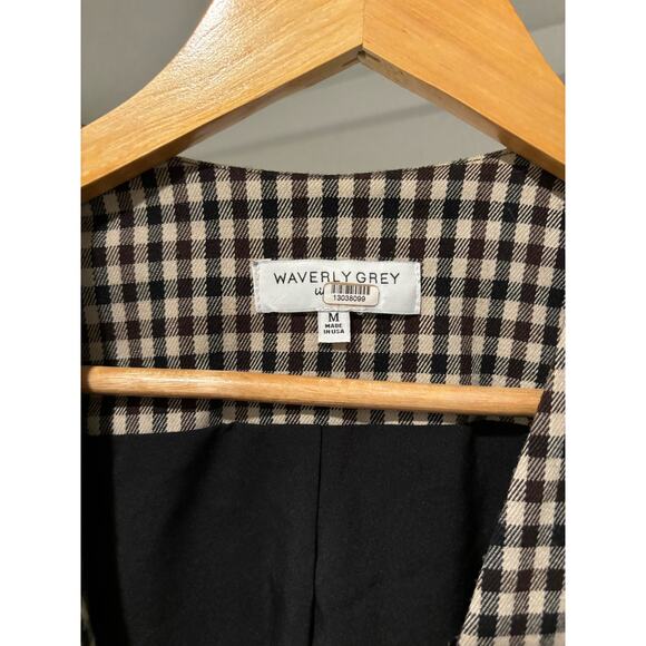 Waverly Grey Plaid Pipa Jacket Sz M - Picture 6 of 8